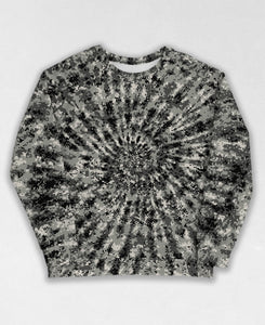 Tie-Dye-Camo, all over digital camouflage sweatshirt, unisex style by Dan Ellis, vague.paris, #0996 front